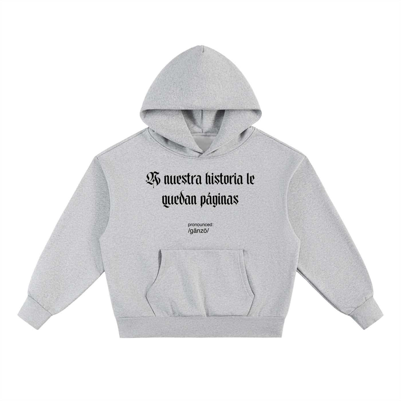 A nuestra historia le quedan páginas Heather Grey Hoodie
