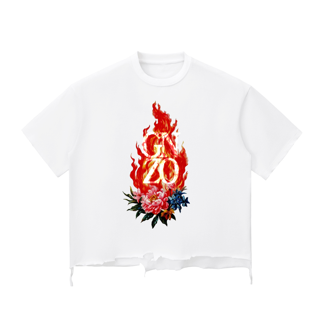 Flora en Fuego Raw T- Shirt White