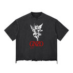 Pronounced ɡänzō Raw T-Shirt Black