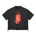 Flora en Fuego Raw T- Shirt Black