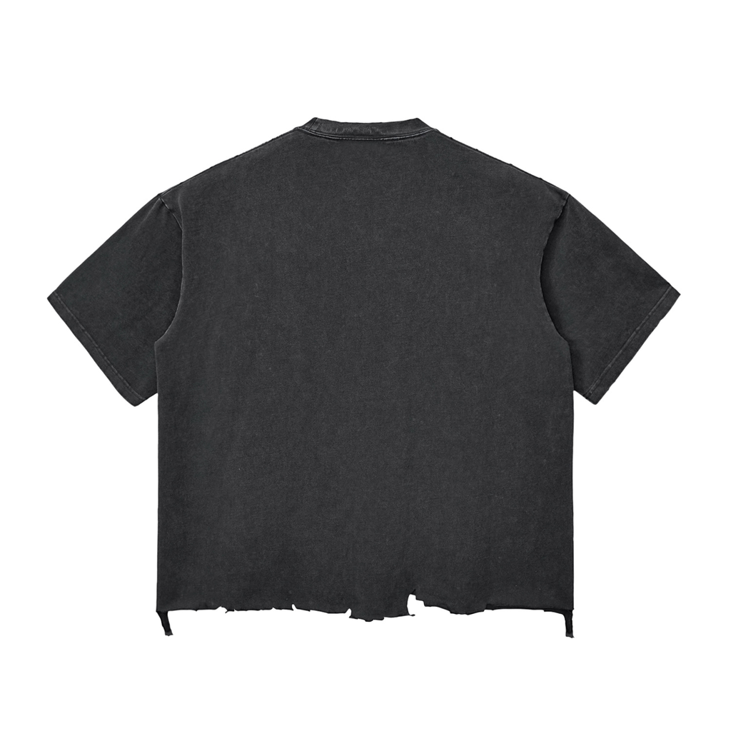 Pronounced ɡänzō Raw T-Shirt Black